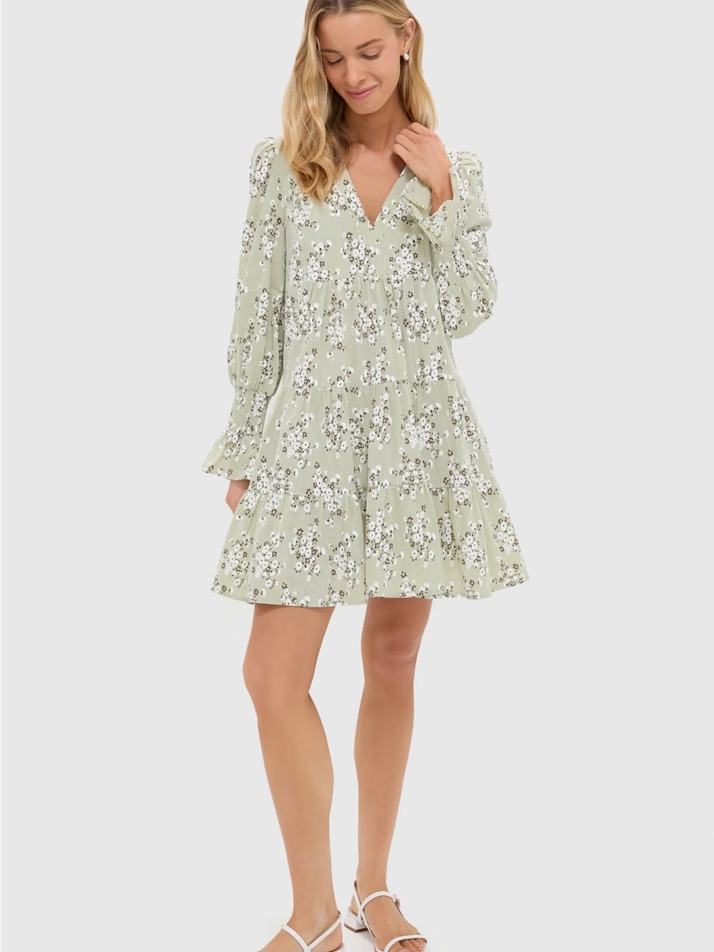 Pomander Place Green Ditsy Floral Kenzo Dress | Tuckernuck | Size L
